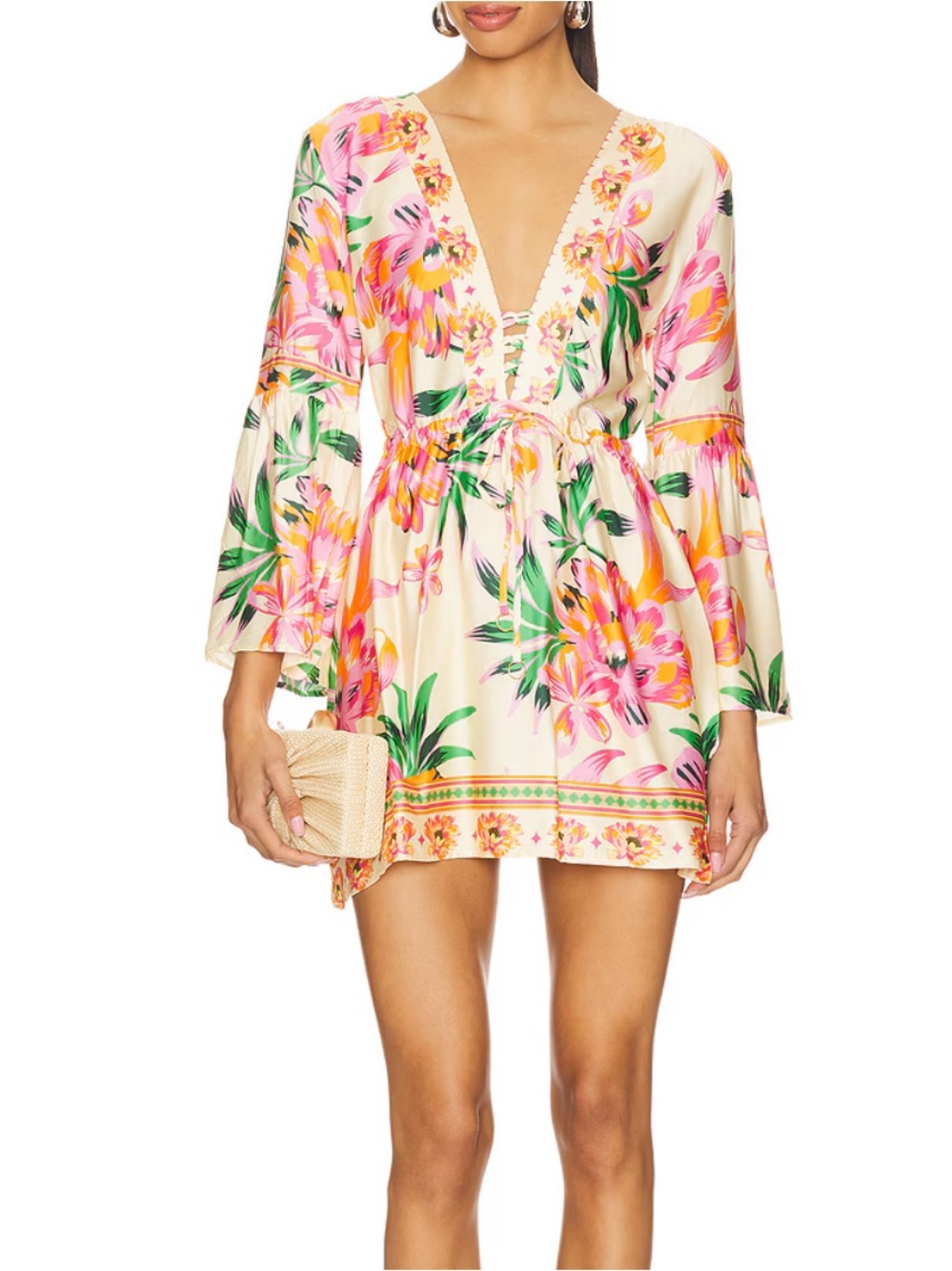 Maaji Women's Size Small Floral Agnes Open Back Short Dress New